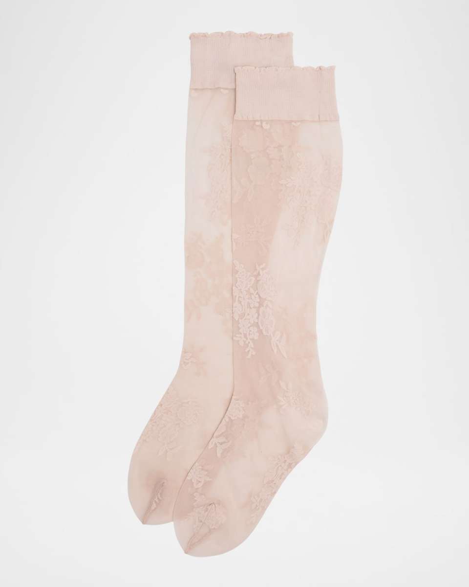 Knee-High Lace Socks
